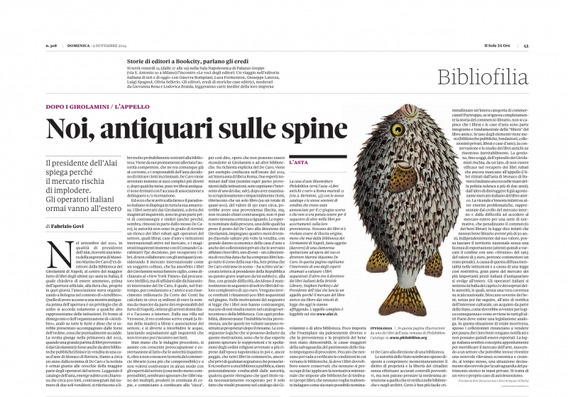 Noi, antiquari sulle spine