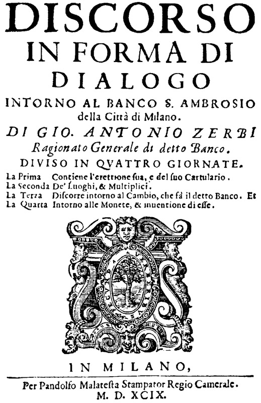 Il fondatore del banco di Sant'Ambrogio - 1599