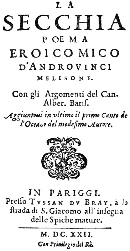 Il maggior poema eroicomico della nostra letteratura - 1622
