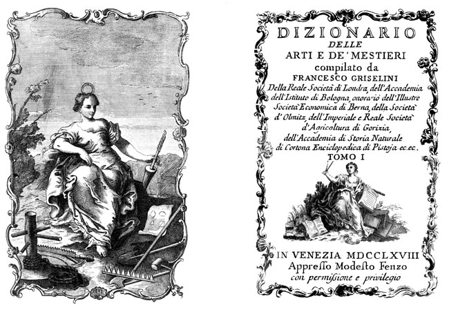 La prima enciclopedia tecnica italiana - 1768-1778