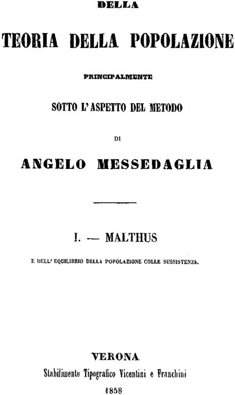 La revisione della teoria della popolazione di Malthus - 1858