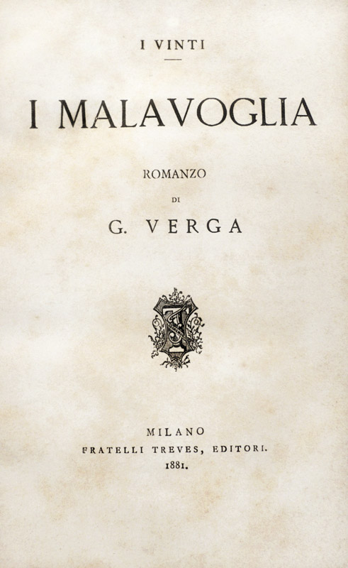 Il capolavoro della letteratura verista - 1881