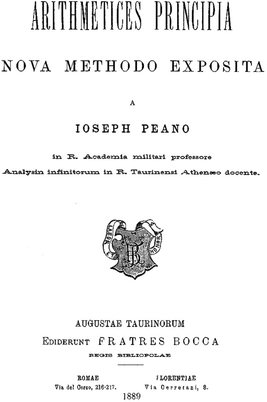 I cinque assiomi di Peano - 1889