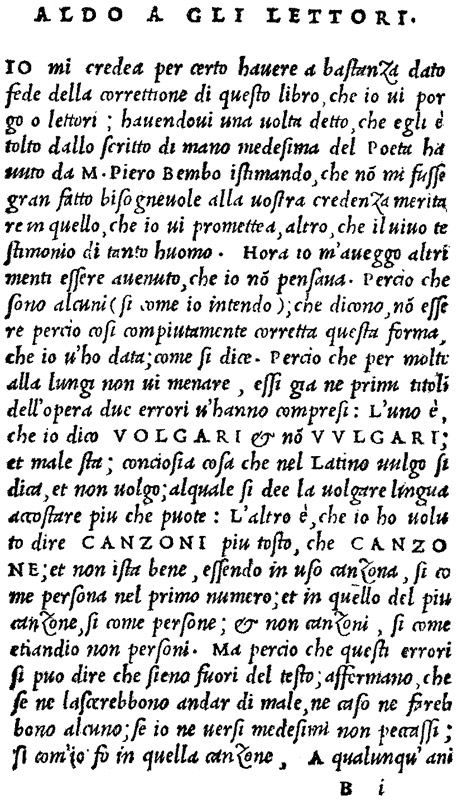 La poesia volgare in formato tascabile - 1501